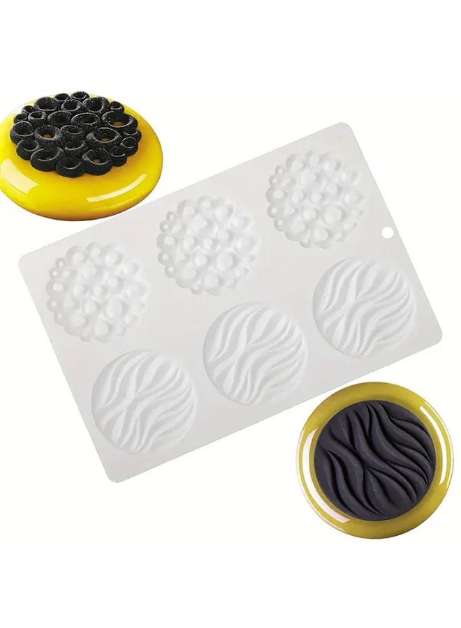 Two In One Round Wave Bubble White Silicone Baking Molds With - Image 5