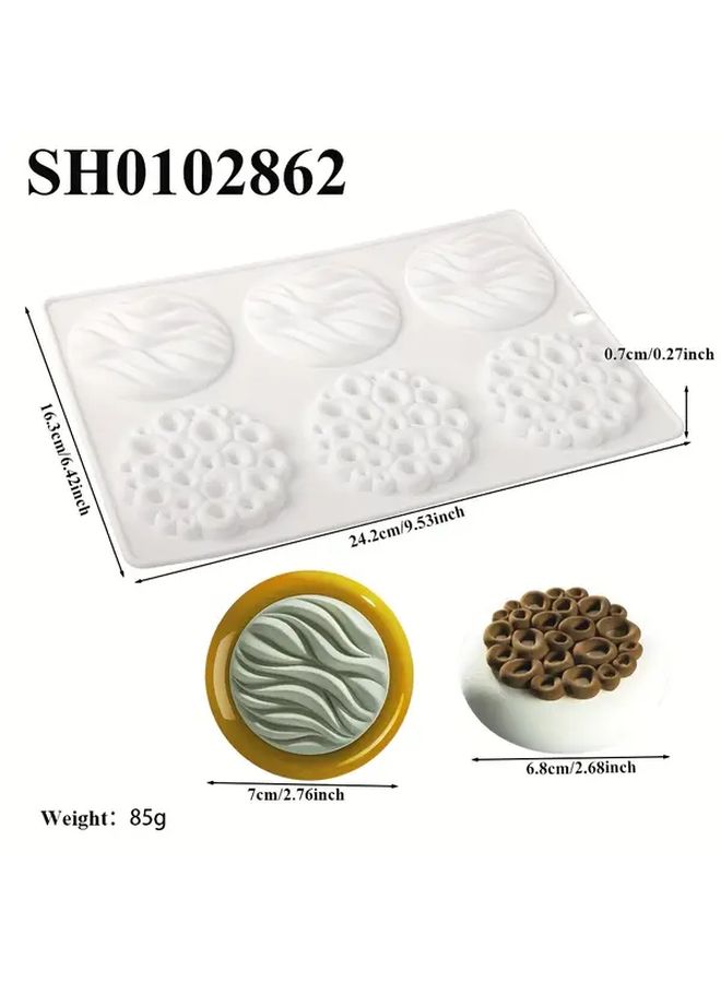 Two In One Round Wave Bubble White Silicone Baking Molds With - Image 3