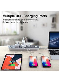 DOTCOM DotCom Extension Cords with 3 USB Solts Black 3 Way Outlets Power Strip with USB Surge and Overload Protection with 16 Meter 3Pin Power Extension Board for Home  - Image 3