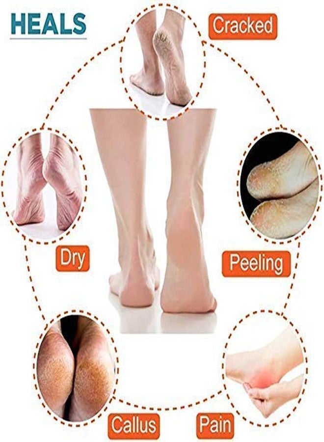 Clopic Silicone Gel Moisturized With Oil Infused, Soft Cotton Heel Socks Used For Winter Summer Swelling Pain Relief, Dry Cracked Skin, Ankle Safety For Girls, Women, Men Multicolor 1 Pair - Image 4