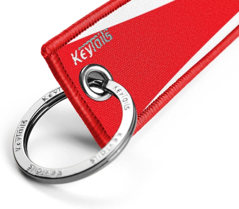KEYTAILS Keychains, Premium Quality Key Tag for JDM Cars [Rising Sun - Red] - Image 4