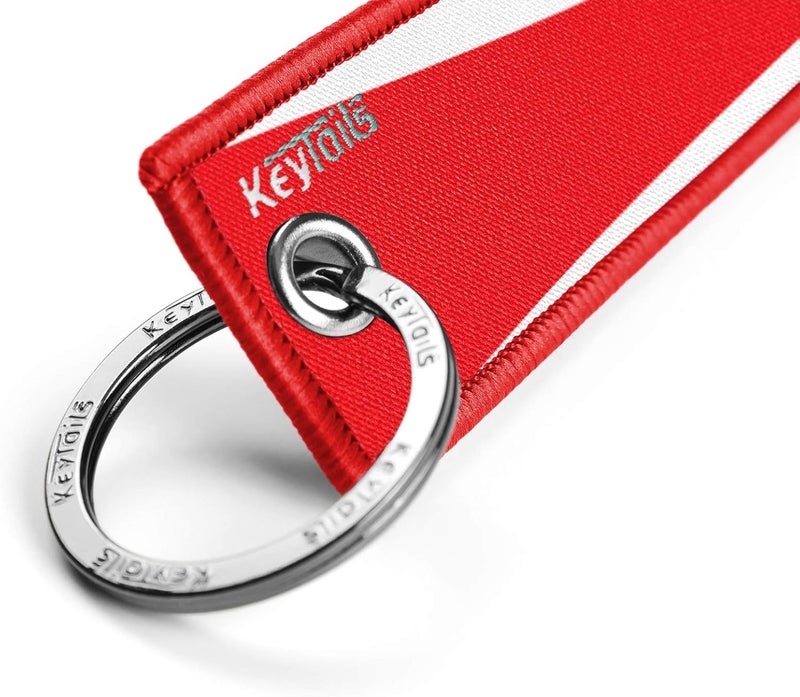 KEYTAILS Keychains, Premium Quality Key Tag for JDM Cars [Rising Sun - Red] - Image 3