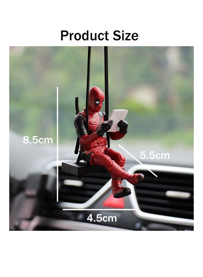Little  Deadpool Car Decoration Accessories Car Mirror Suspension Accessories Car Mirror Suspension Accessories Personalized Car Rear View Mirror Pendant for Car Interior Decoration - Image 5