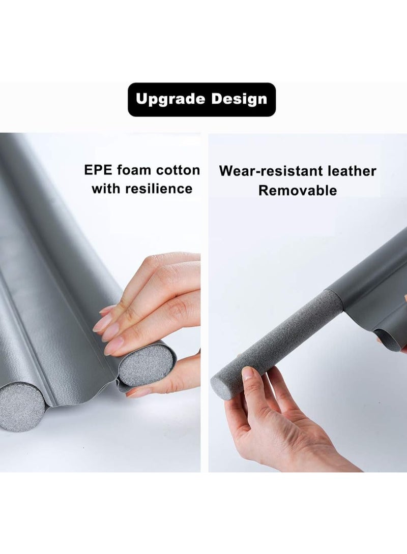 Upgraded Double-Sided Door Draft Stopper | Durable Leather & All-Weather Seal - Image 5