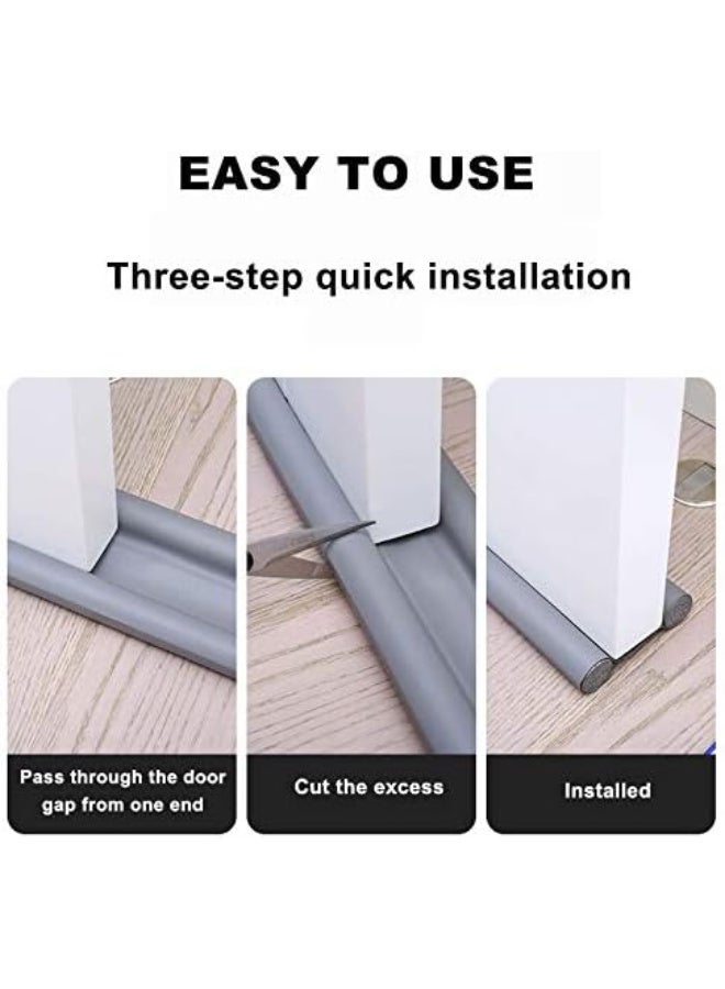 Upgraded Double-Sided Door Draft Stopper | Durable Leather & All-Weather Seal - Image 3
