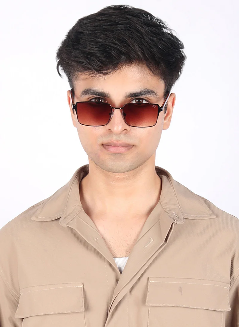 Woggles UV- Protected  Brown Rectangle Sunglasses