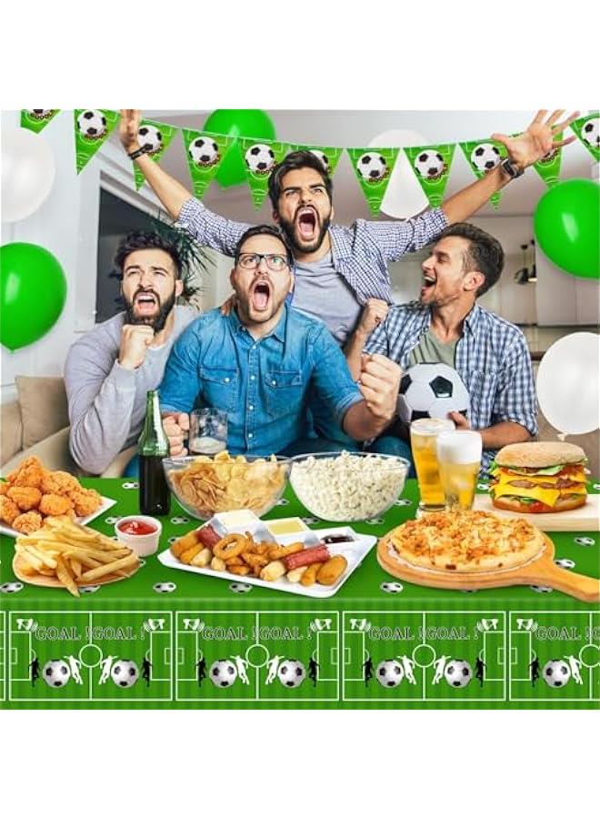RYNX Soccer Party Tablecloths   of one Disposable Plastic Printed with Soccer Theme Ideal for Soccer Events and Game Day Decor 866 * 51inch) - Image 4