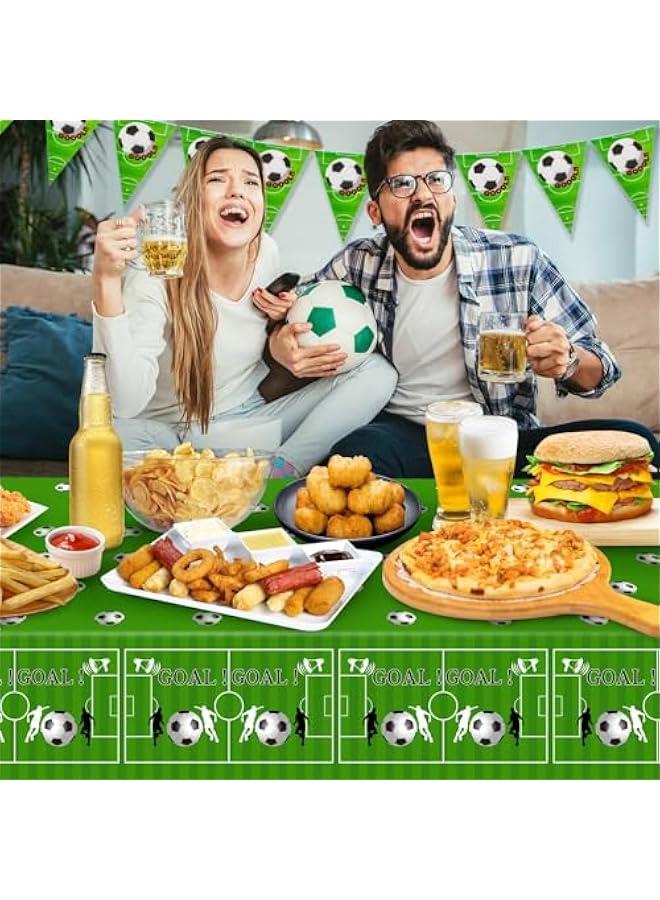 RYNX Soccer Party Tablecloths   of one Disposable Plastic Printed with Soccer Theme Ideal for Soccer Events and Game Day Decor 866 * 51inch) - Image 5