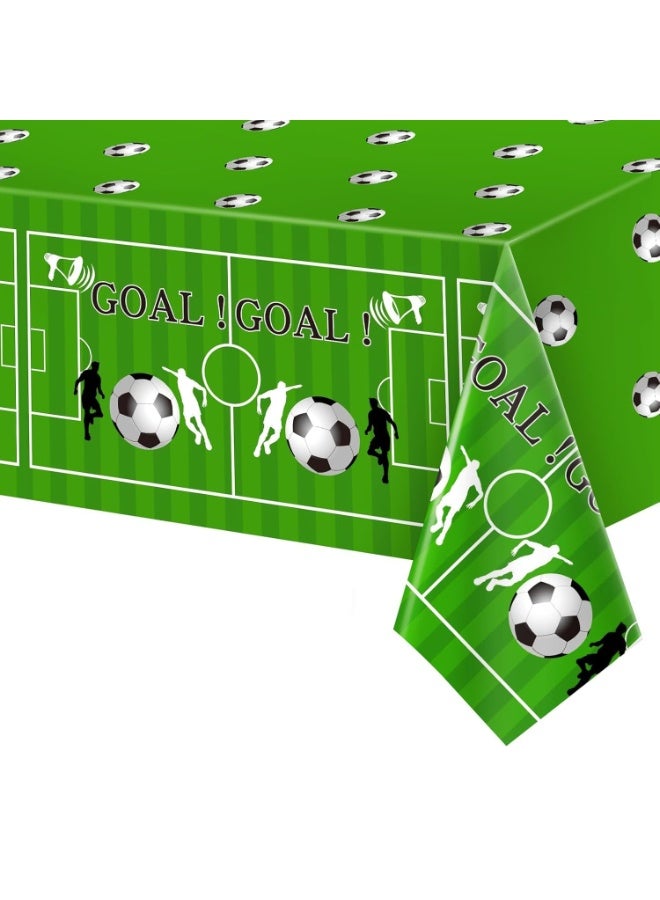 RYNX Soccer Party Tablecloths   of one Disposable Plastic Printed with Soccer Theme Ideal for Soccer Events and Game Day Decor 866 * 51inch) - Image 1