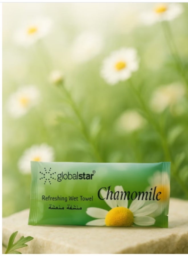جلوبال ستار مناشف قطنية منعشة برائحة البابونج من جلوبال ستار، 25 قطعة - مناشف قطنية برائحة منعشة - Image 2