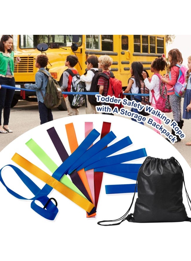 Wanateber Children Safety Walking Rope with 12 Colorful Handles for Daycare Rope for Preschool Daycare Kindergarten School Kids (12 Children and 2 Adults) - Image 2