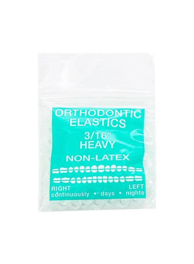 JMU Orthodontic Elastics 316 Inch Heavy 6.5Oz 100 Pack Intraoral Elastic Bands Latex Free Dental Rubber Bands Made In Usa - Image 1