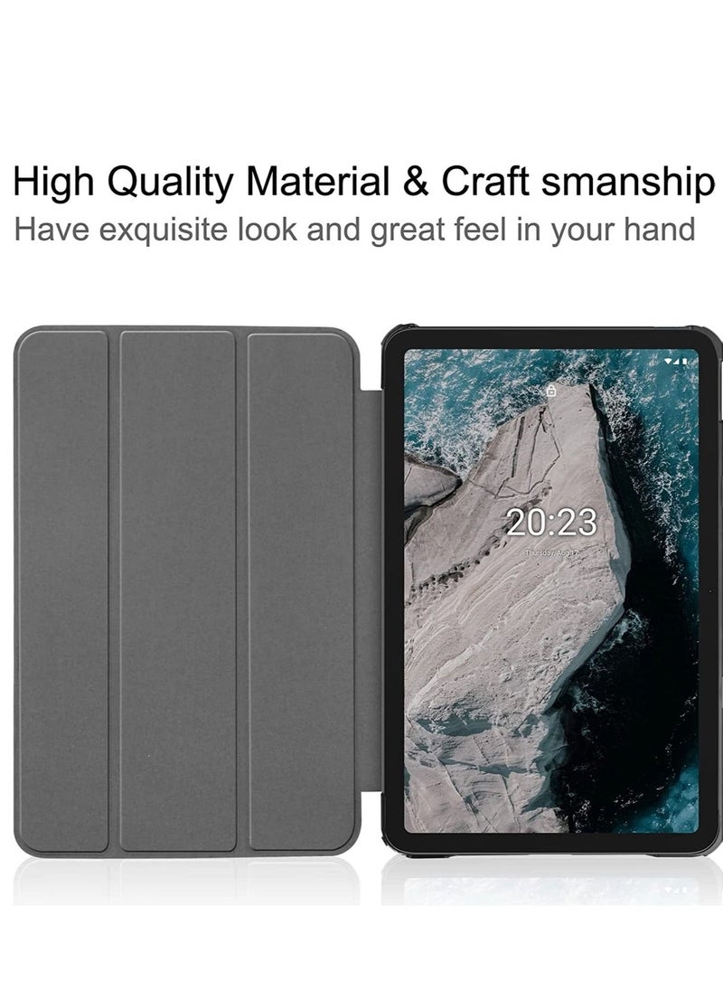 Flip Cover Case for Nokia T20 Tablet 10.36 Inch 2021 Model TA-1392 TA-1394 TA-1397 Nokia T20 Trifold Stand Lightweight Slim Protective Folio Flip Cover Case (Black) - Image 4
