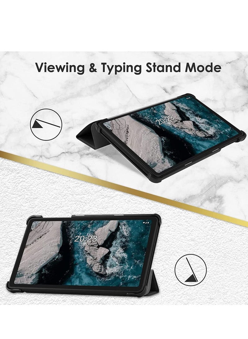 Flip Cover Case for Nokia T20 Tablet 10.36 Inch 2021 Model TA-1392 TA-1394 TA-1397 Nokia T20 Trifold Stand Lightweight Slim Protective Folio Flip Cover Case (Black) - Image 3