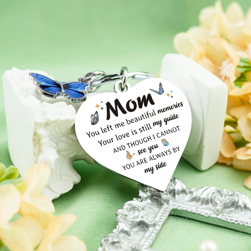 igvean Sympathy Gift Memorial Keychain Gifts for Loss of Mother Father in Memory of a Loved One Bereavement Condolence Remembrance Gifts in Loving Memory Keyring - Image 4