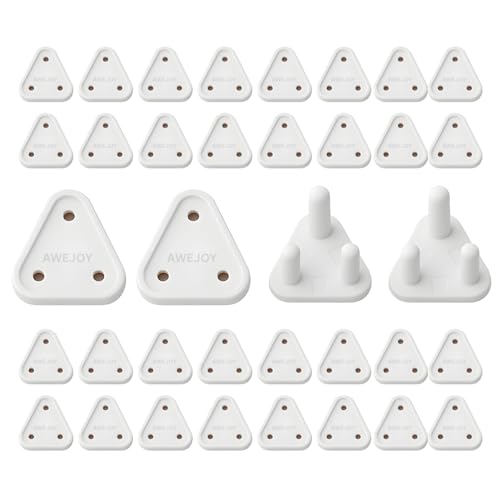 AWEJOY 36 Piece Baby Proof Socket Covers – Electric Socket Protector, Child-Safe Switch Board Dummy Plugs, Baby Safety Guards for Home (White) - Image 1
