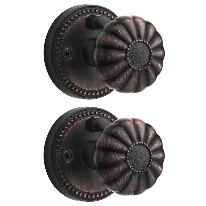 Sorwduerm Oil Rubbed Bronze Door Knobs Privacy Door Knob Door Knob Interior Door Knobs For Bedroom And Bathroom Zinc Alloy 2 Pack - Image 1
