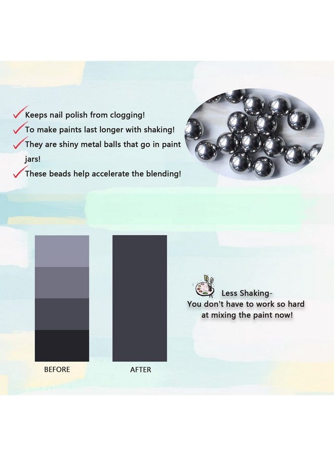 Agidea 200Pcs Paint Mixing Balls Nail Polish Mixing Balls 316 Stainless Steel Bearing Balls 5Mm/Apr. 0.19” - Image 4