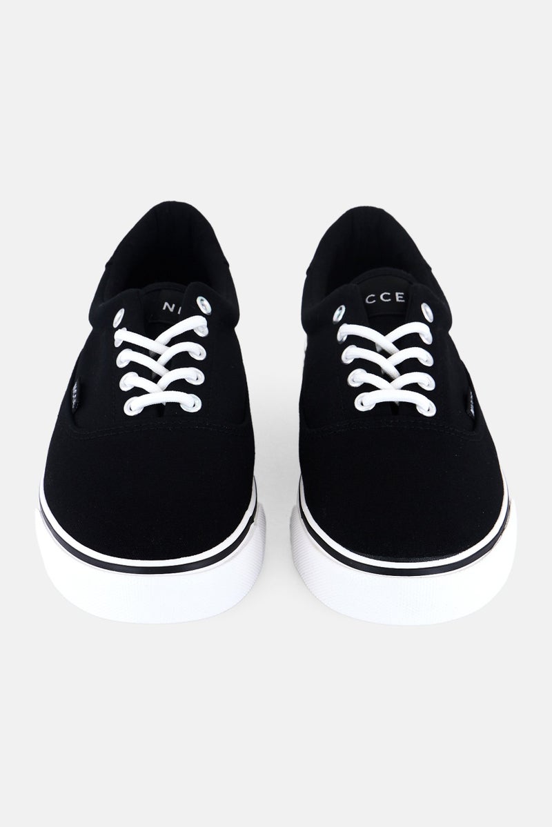 Nicce Men Lace Up Casual Shoes, Black/White - Image 2