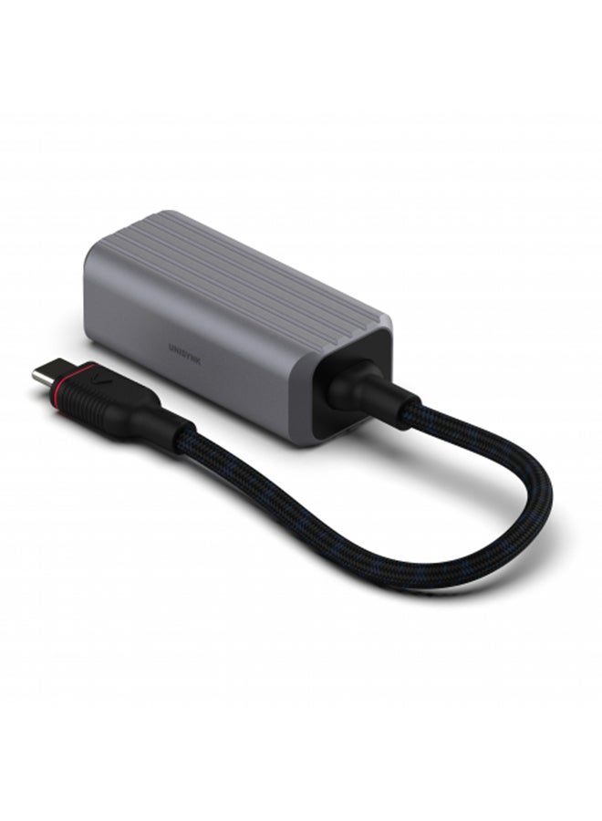 Unisynk USB-C TO NETWORK ADAPTER 1GBPS GREY, 1x Network (up to 1 Gbit/s*) - Image 3