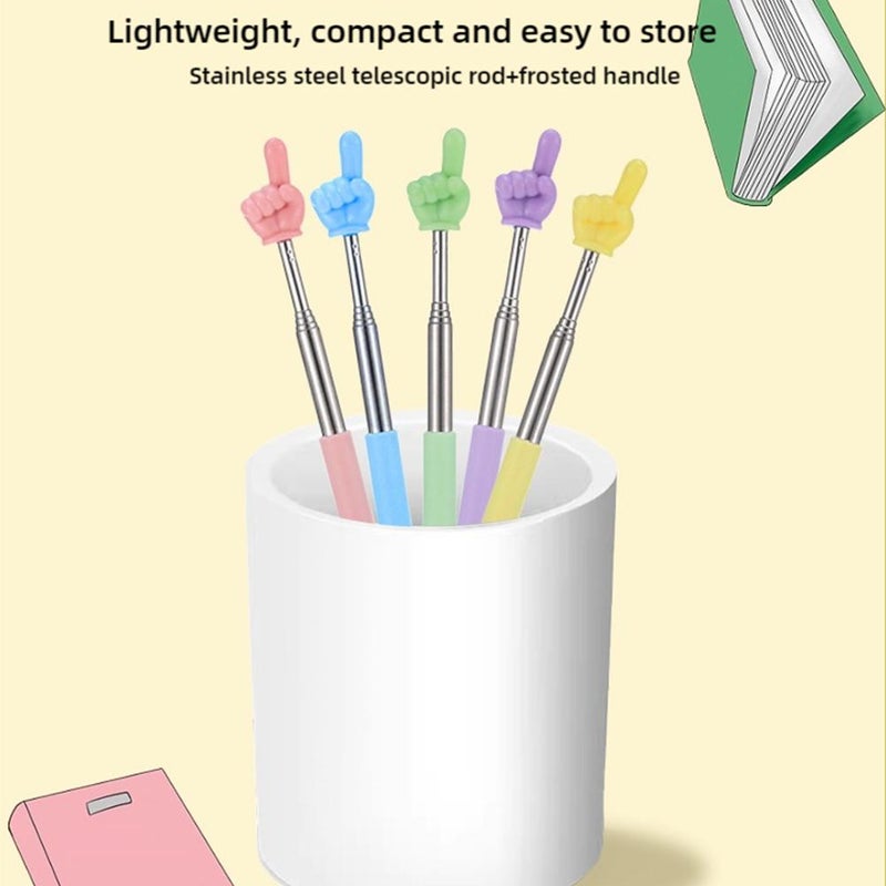Telescopic finger reading stick, finger telescopic reading stick, point reading teaching aid, pointer, baton, teacher's teaching stick - Image 4