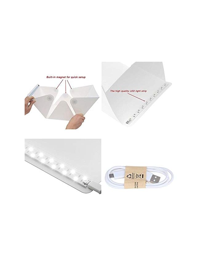 PROMASS Portable Mini Photo Studio Box Photography Backdrop built-in Light Photo Box - Image 5