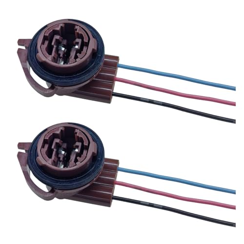 BDZMC 2PCS 3156 3157 PreWired Harness Sockets LED Bulbs Socket Adapter Pigtail Connector Socket Connector Harness Fits for Turn Signal Bulb BrakeTail LightDRL Lamp 2Pack - Image 1