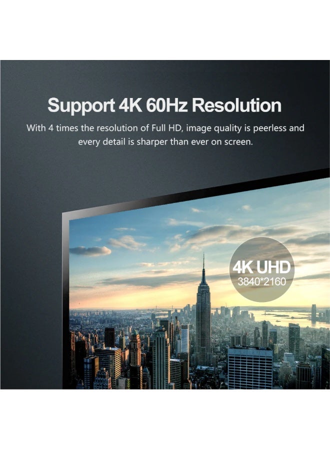 UNITEK كابل DisplayPort 1.2، كابل DP 1.2، 4K@60Hz، 2K@165Hz، 2K@144Hz، كابل Display Port عالي السرعة مطلي بالذهب، سلك نحاسي ممتاز لشاشات الألعاب، التلفاز، الكمبيوتر الشخصي، اللابتوب - Image 3