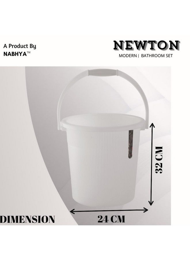 Nabhya Newton Combo of 3 pcs Bathroom Accessories Set Plastic Bathroom Set with 20Ltr Plastic Bucket, Small Mug and Big Stool for Home, Kitchen & Bathroom (Transparent) - Image 5