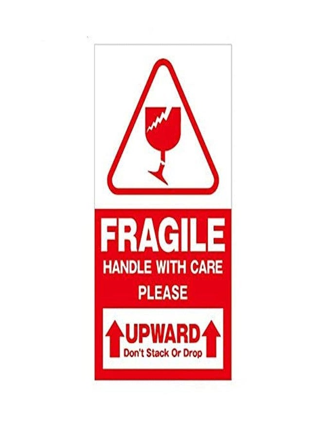 LDS Industry Red Large Fragile Handle with Care Keep Dry Upward Do Not Trample Shipping Box Warning Stickers Label (STK-03 1000pcs) - Image 1