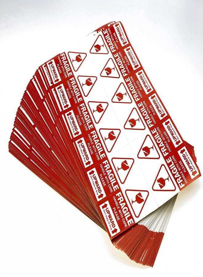 LDS Industry Red Large Fragile Handle with Care Keep Dry Upward Do Not Trample Shipping Box Warning Stickers Label (STK-03 1000pcs) - Image 3