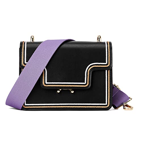 ZOOEASS Wide Shoulder Strap (Solid),Adjustable Replacement Belt Crossbody Canvas Bag Handbag (Purple) - Image 4