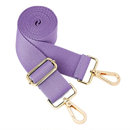 ZOOEASS Wide Shoulder Strap (Solid),Adjustable Replacement Belt Crossbody Canvas Bag Handbag (Purple) - Image 1