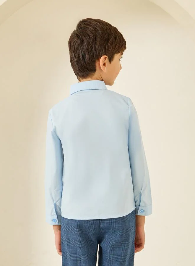 Styli  Boys Blue Shirt with Waistcoat and Trousers with Bow Set for Men | Best Price UAE