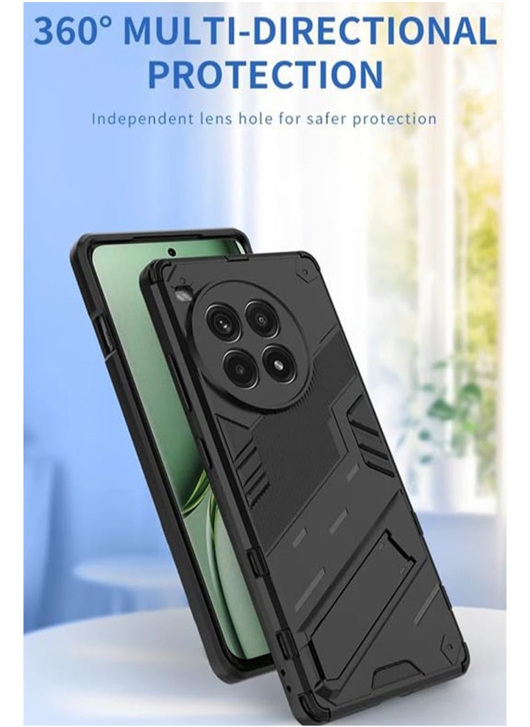 Case Compatible with OnePlus Ace 3 Pro 5G, 2-in-1 TPU+PC Dual Layer Combo Shockproof Ultra-Thin Protective Phone Back Cover with Kickstand