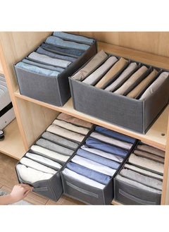 Angmei 4pcs Foldable Clothes Storage Box, Trousers Clothes Jeans Storage Box, Wardrobe Clothes Storage Box, Underwear Socks Storage Box  - Image 3