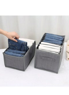 Angmei 4pcs Foldable Clothes Storage Box, Trousers Clothes Jeans Storage Box, Wardrobe Clothes Storage Box, Underwear Socks Storage Box  - Image 4