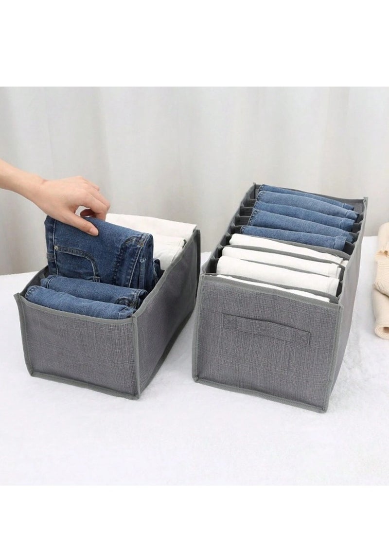 Angmei - 4pcs Foldable Clothes Storage Box, Trousers Clothes Jeans Storage Box, Wardrobe Clothes Storage Box, Underwear Socks Storage Box - Image 1