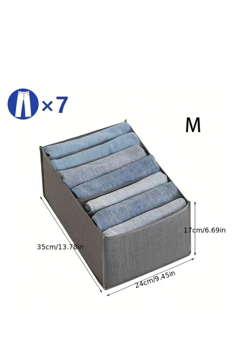 Angmei - 4pcs Foldable Clothes Storage Box, Trousers Clothes Jeans Storage Box, Wardrobe Clothes Storage Box, Underwear Socks Storage Box - Image 1