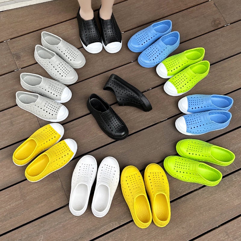 2024 Children'S New Hole Shoes Eva Lightweight Non-Slip Solid Color Garden Shoes For Boys And Girls 25-35 - Image 2