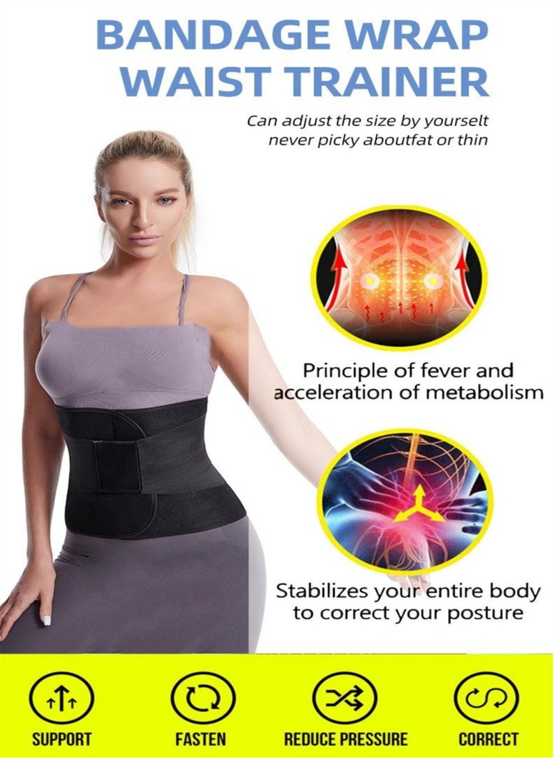 Generic Waist training belt for women, sweat-removing sports waist belt, sports belt with adjustable straps, slimming and body shaping belt  - Image 2