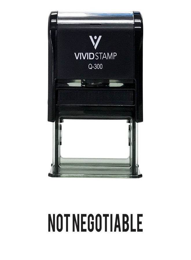 Vivid Stamp Not Negotiable Self Inking Rubber Stamp (Black Ink) - Large - Image 1