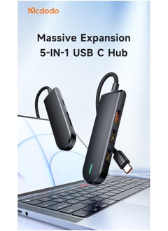 مكدودو موزع USB-C مع شحن PD بقوة 100 واط محو  Type-C إلى HDMI بدقة 4K بسرعة 30Hz مزود بمنفذ USB يدعم نقل البيانات بسرعة 5Gbps متوافق مع MacBook Pro Air M3 M2 M1 iPad Pro M4 iPhone 16 15 Pro Pro Max Lenovo Dell HP  - Image 1