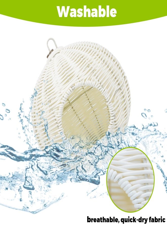 Jevnd Chewproof Steel Frame Bird Nest for Cage, Washable Small Bird Bed Hammock Hideout Lay Eggs Parakeet Nest Sleep, Parakeet Warm Bed House Hut for Lovebird, Canary, Budgie, Finch - Image 3