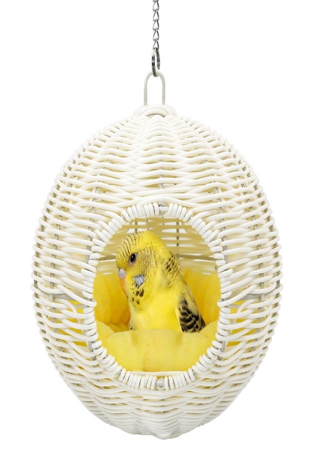 Jevnd Chewproof Steel Frame Bird Nest for Cage, Washable Small Bird Bed Hammock Hideout Lay Eggs Parakeet Nest Sleep, Parakeet Warm Bed House Hut for Lovebird, Canary, Budgie, Finch - Image 1