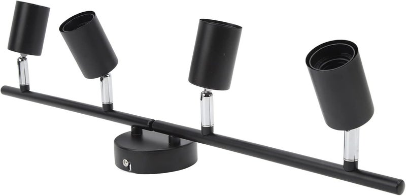 60W Matte Black Track Lighting Fixtures with Flexible Arms Metal Material 4 Light Ceiling Track Lights for Hotel Store Bar Kitchen Restaurant Office - Image 4