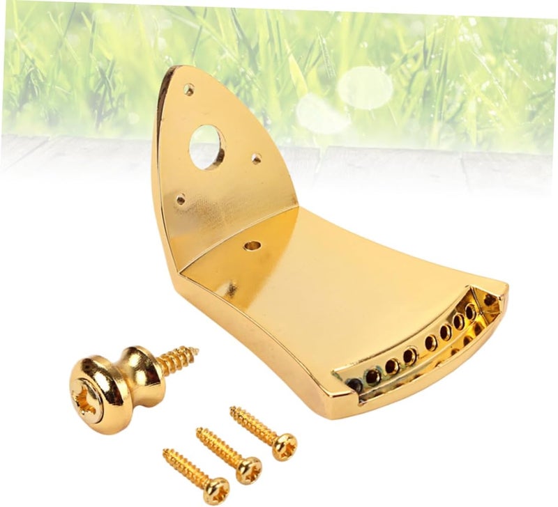 Abaodam Metal Triangle Tailpiece for String Mandolin Screws Golden Easy String Changes Decorative Cover Design for Arched Mandolins - Image 2