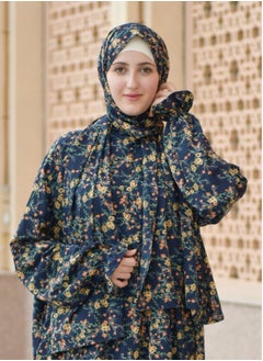 DAMAS COLLECTION P105-One Piece Prayer Dress Crepe for Muslim Women with Attached Scarf and pocket - Modest Islamic Prayer Outfit for Prayer & Umrah - Lightweight and Breathable Islamic Clothing  - Image 4