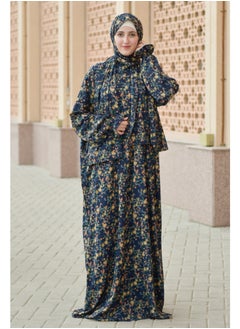 DAMAS COLLECTION P105-One Piece Prayer Dress Crepe for Muslim Women with Attached Scarf and pocket - Modest Islamic Prayer Outfit for Prayer & Umrah - Lightweight and Breathable Islamic Clothing  - Image 1