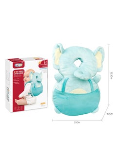 Baby Anti-fall Pillow Baby Toddler Headrest Baby Plush Anti-collision Head Protection Pad Toy-Color:668-14 (Elephant)-Specifications:21*9.5*32.5cm